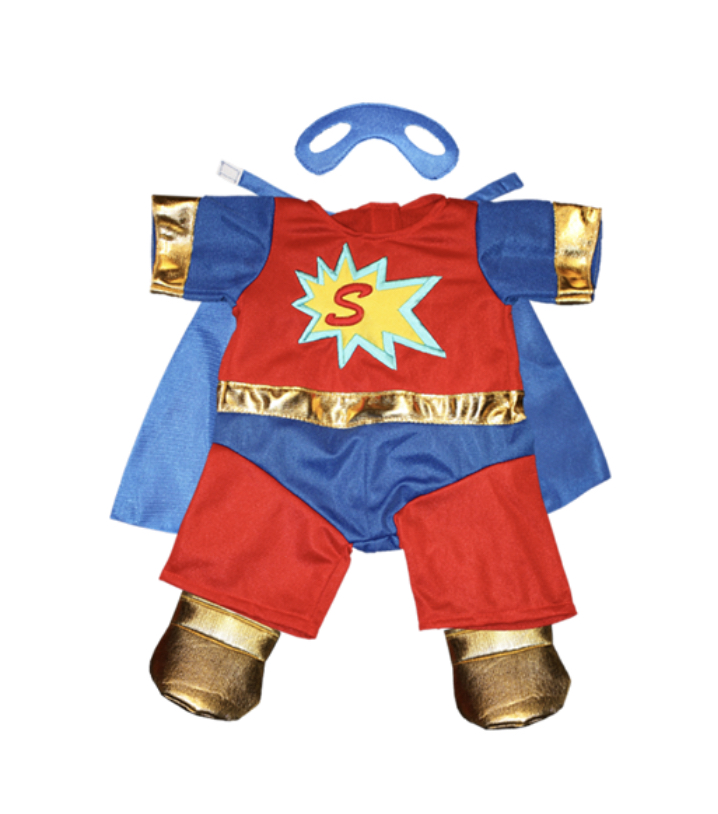 Super ted outfit with cape and mask