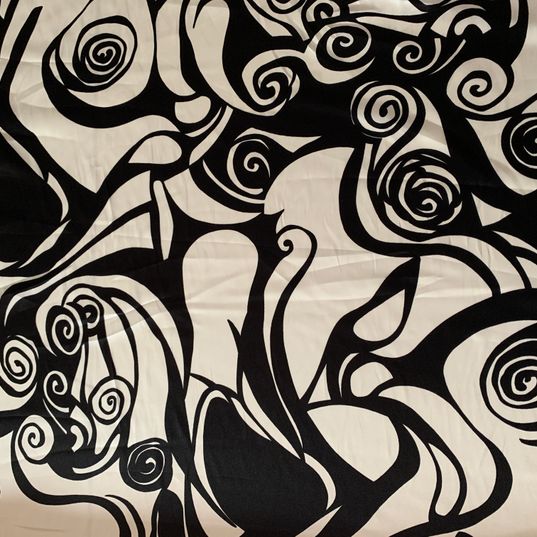 Satin swirl fabric