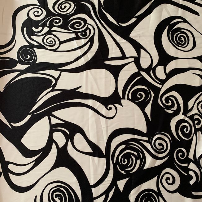 Satin swirl fabric