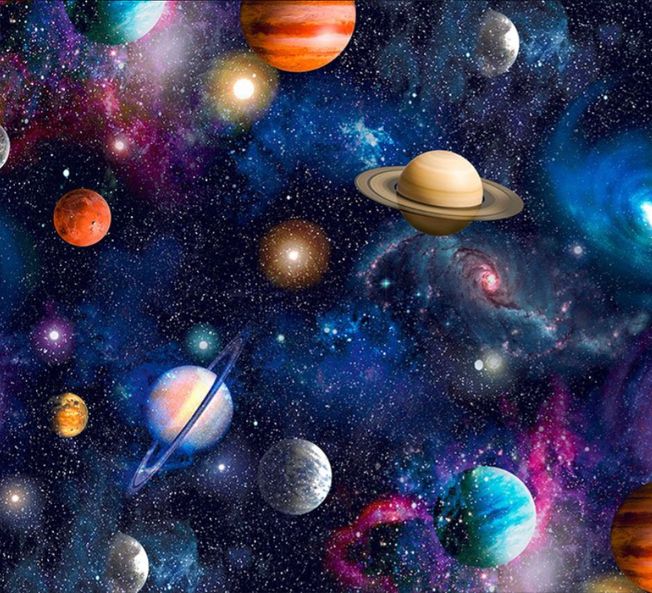 Universe space navy fabric little johnny 