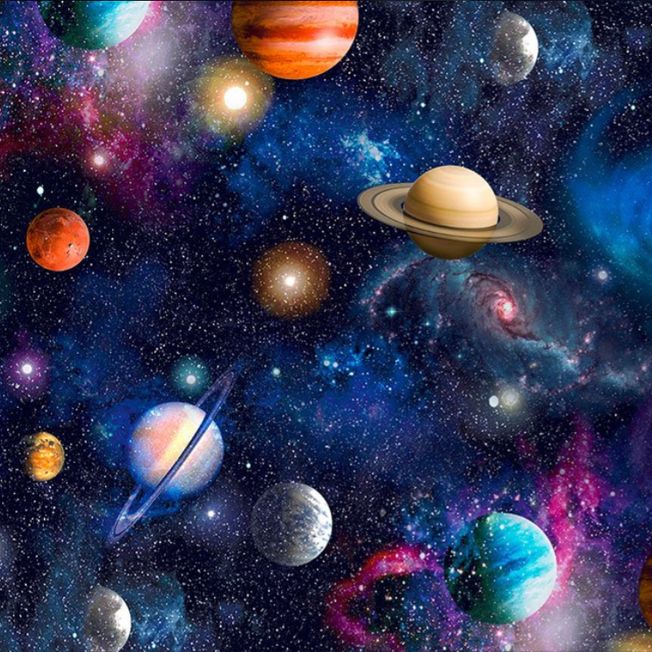 Universe space navy fabric little johnny 