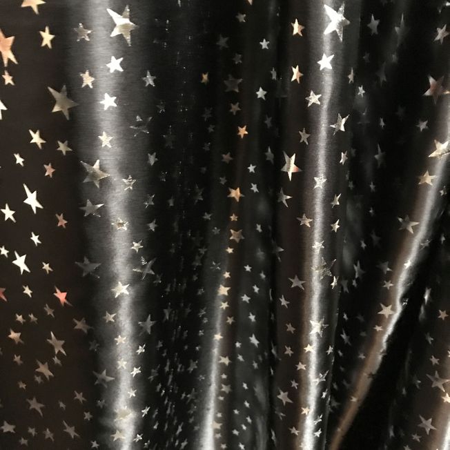 Black with silver stars 