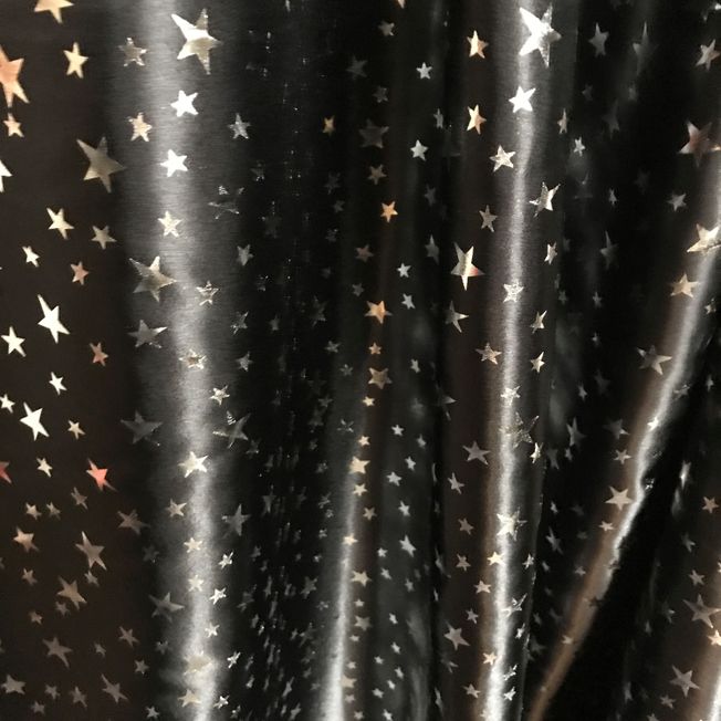 Black with silver stars 