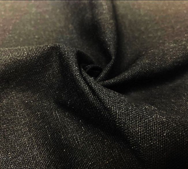 Linen Mix Black fabric