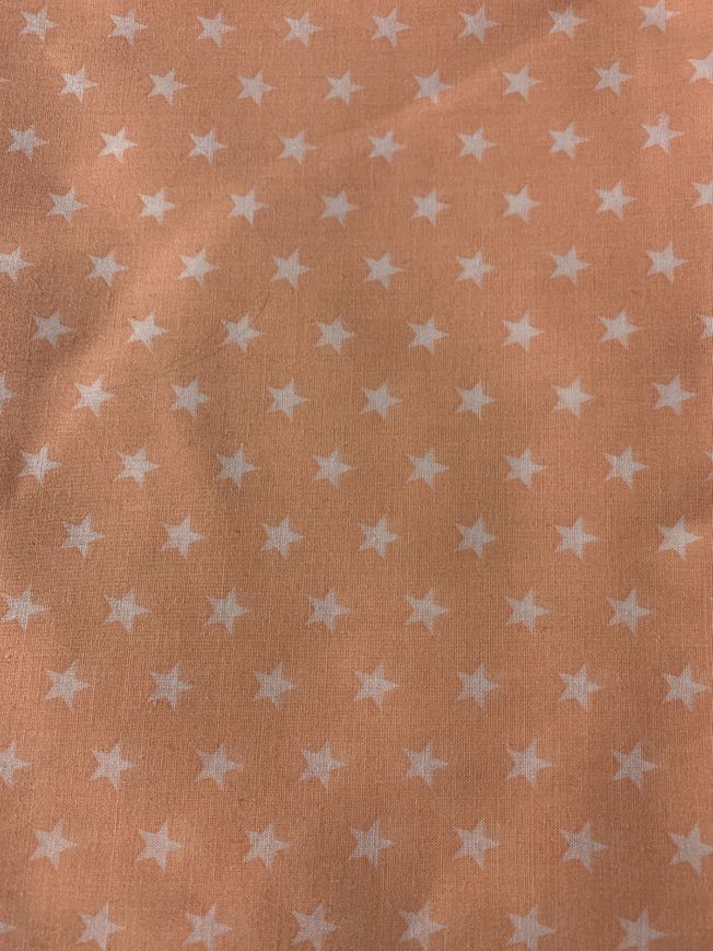 Peach star fabric 
