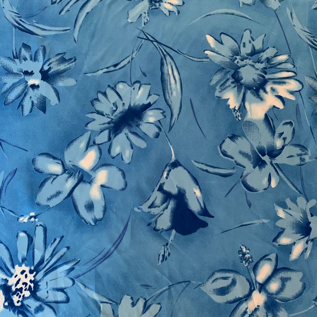 Blue satin flowers