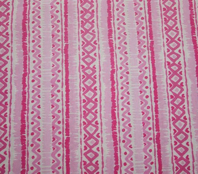 Pink geometric stripe cotton