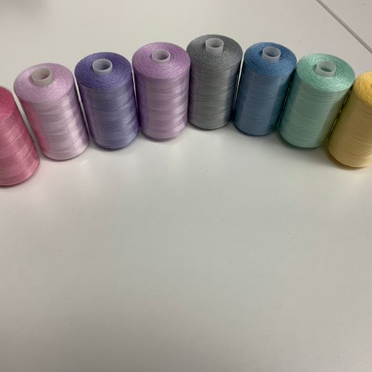 8 x Pastel shades of thread